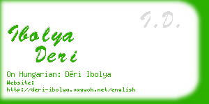 ibolya deri business card